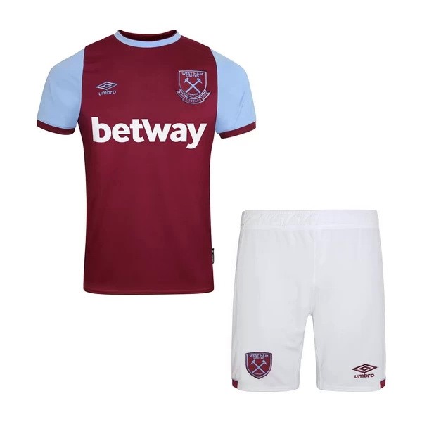 Camiseta West Ham United 1ª Niños 2020 2021 Rojo